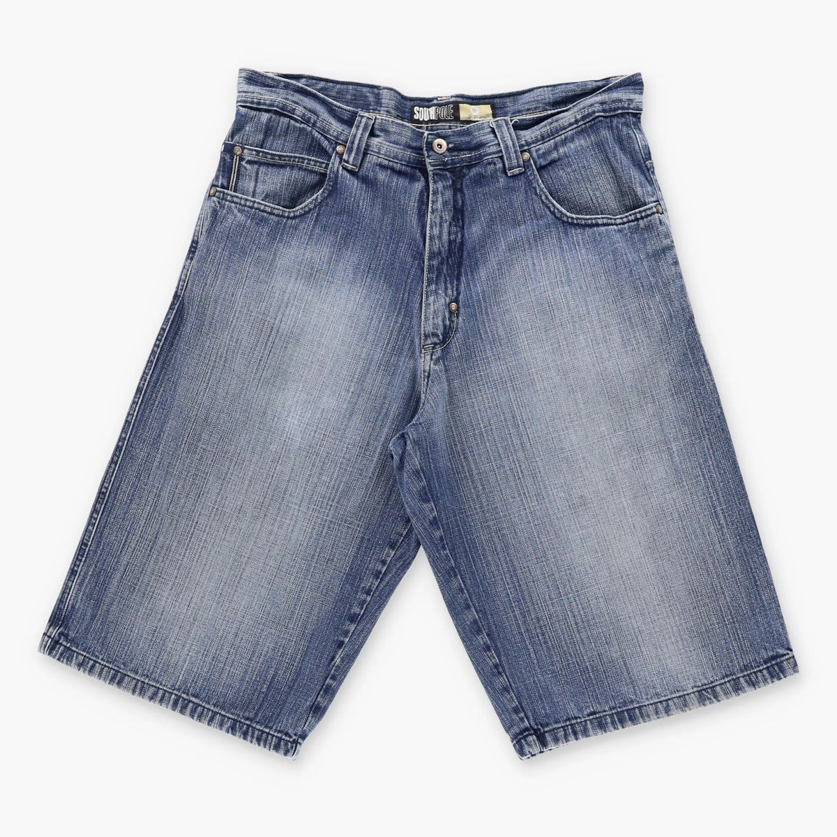 Vintage SOUTHPOLE Y2K Jorts Faded Denim Blue Jean Shorts (36)