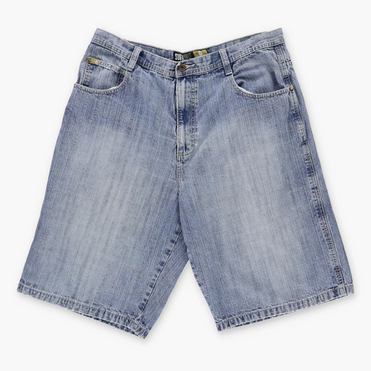 SOUTHPOLE Y2K Faded Jorts Light Blue Denim Jean Shorts (38)
