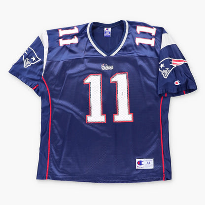 Vintage 90s CHAMPION New England Patriots #11 Drew Bledsoe NFL Jersey (L-XL)