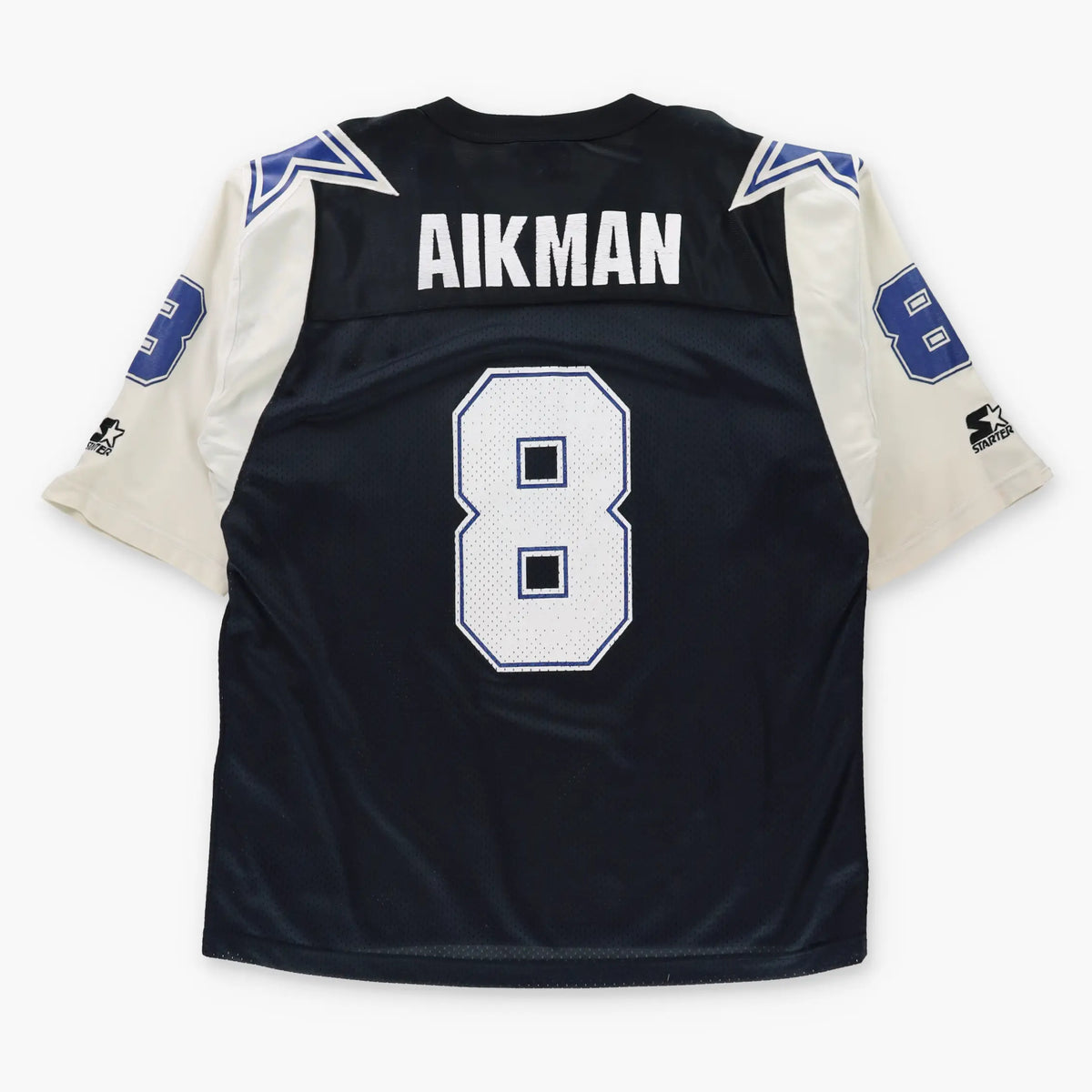 Vintage 90s STARTER Dallas Cowboys NFL Troy Aikman #8 American Football Jersey (L-XL)