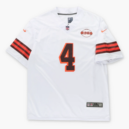 NIKE Embroidered Swoosh Logo Cleveland Browns 1946 Anniversary NFL #4 Deshaun Watson Jersey (XL-XXL TALL)