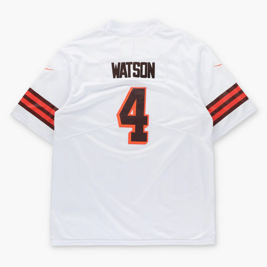 NIKE Embroidered Swoosh Logo Cleveland Browns 1946 Anniversary NFL #4 Deshaun Watson Jersey (XL-XXL TALL)