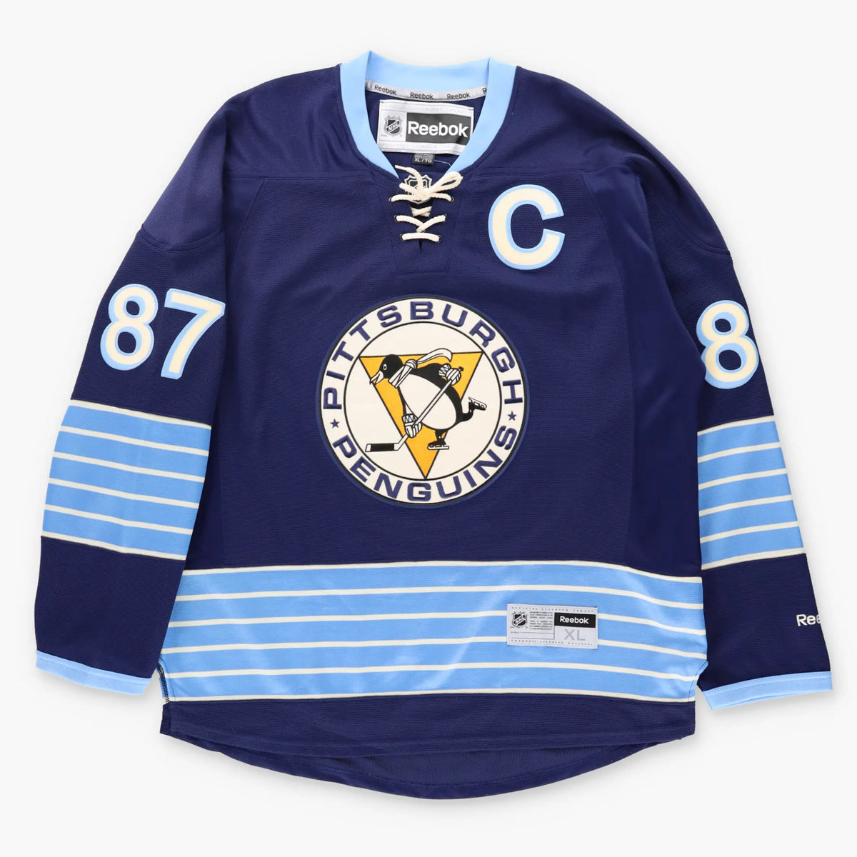 REEBOK Pittsburgh Penguins NHL Sidney Crosby #87 Hockey Jersey (XL-XXL)