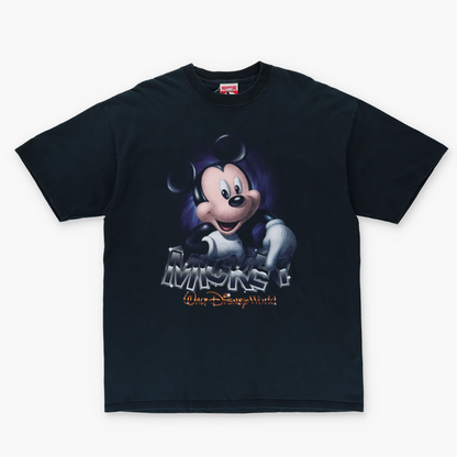 Vintage MICKEY MOUSE Walt Disney World Cartoon Black Tee (XL-XXL)