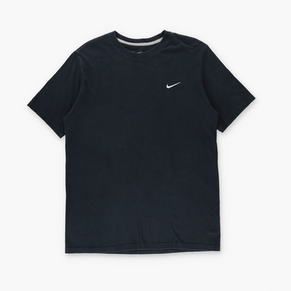 NIKE 'Standard Fit' Embroidered Swoosh Logo Black & White T-Shirt (L)