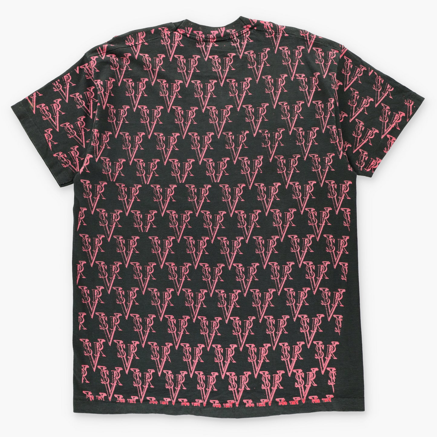 Vintage 1992 Embroidered Stevie Ray Vaughan All Over Print T-Shirt USA Made (XL-XXL)