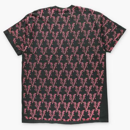 Vintage 1992 Embroidered Stevie Ray Vaughan All Over Print T-Shirt USA Made (XL-XXL)