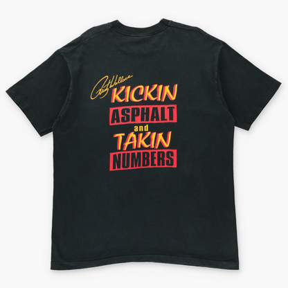 Rusty Wallace Single Stitch "Kickin Asphalt" All Over Print USA Made NASCAR Tee (XL-XXL)