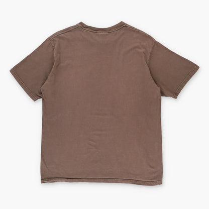 Vintage NIKE Embroidered Swoosh Logo Brown & Blue T-Shirt (S)