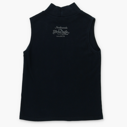 HARLEY DAVIDSON Embellished Logo Mock Neck Tank Top USA Made (Women's XL)