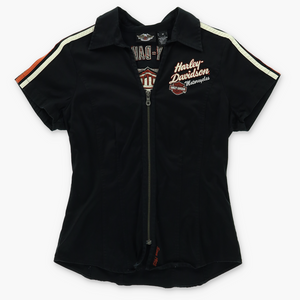 HARLEY DAVIDSON Full Zip Garage Mechanic Shirt (Women's M)