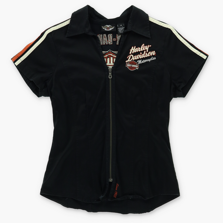 HARLEY DAVIDSON Full Zip Garage Mechanic Shirt (Women's M)