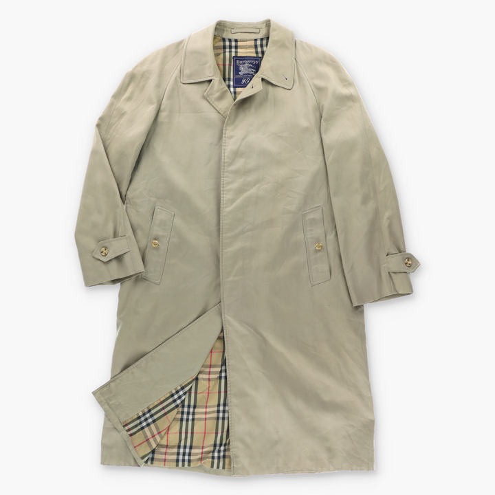 Vintage BURBERRY Long Khaki Trench Car Coat (Women's 12)