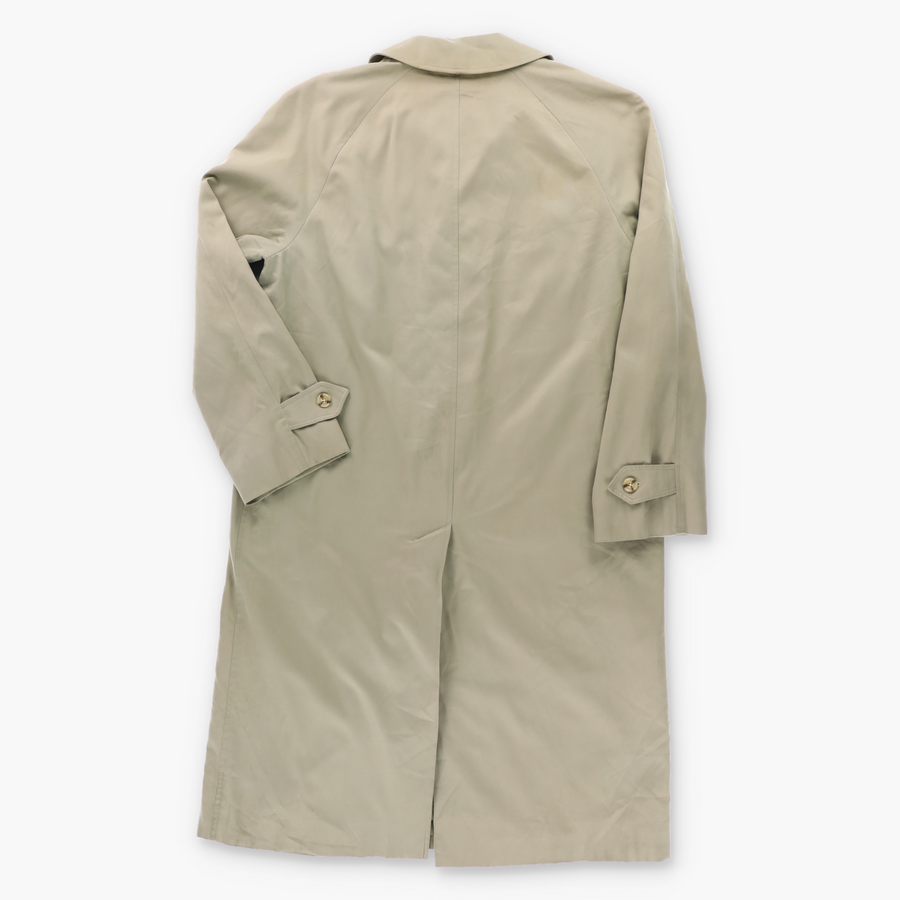 Vintage BURBERRY Long Khaki Trench Car Coat (Women's 12)