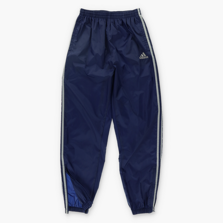ADIDAS Blue & Silver 3-Stripe High Waisted Track Pants (S)