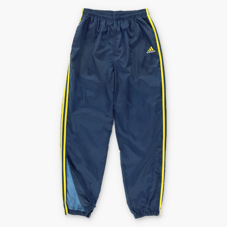 ADIDAS Blue & Yellow 3-Stripe Track Pants (M-L)
