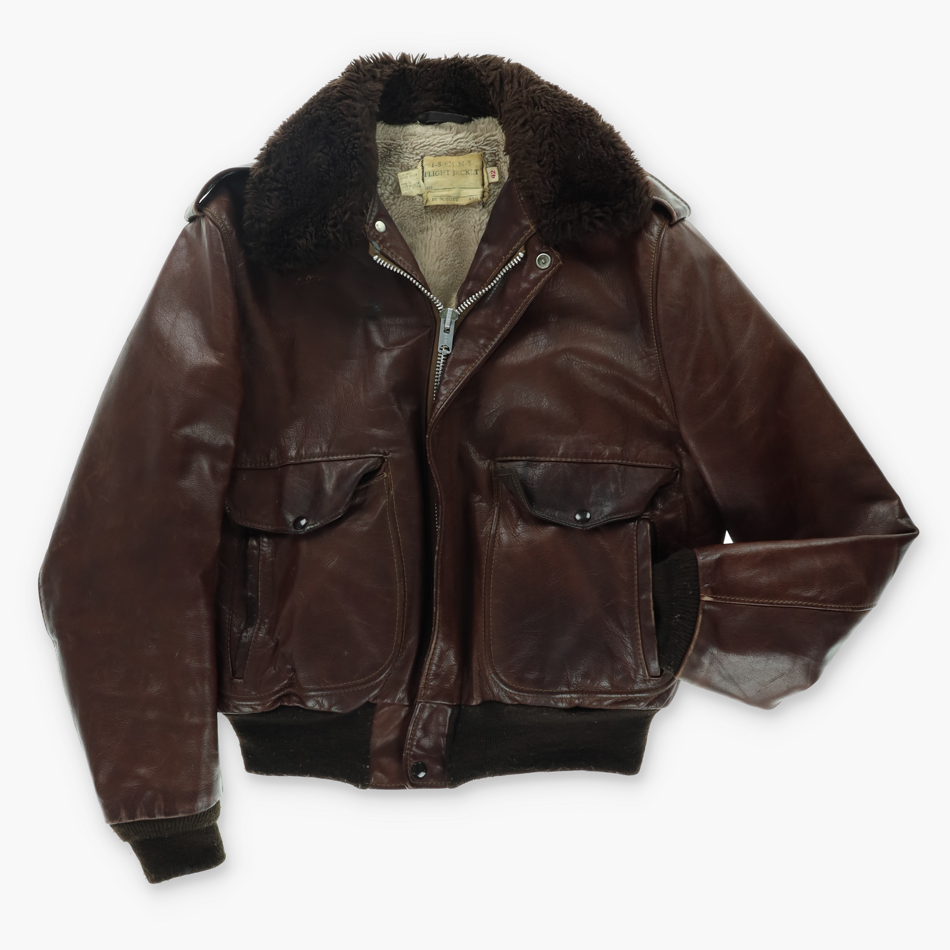 Schott × Ronherman 674 Flight Jacket Vintage Schott 674SM Flight Jacket – 1960s Heritage – Revive