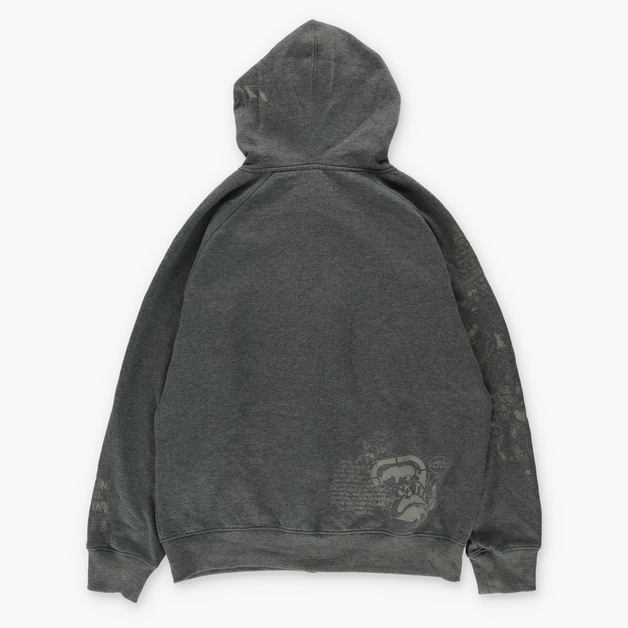 ECKO UNLTD Graffiti Y2K Full Zip Hoodie Sweatshirt (M-L)