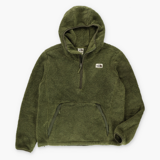 THE NORTH FACE Green 'Campshire' 1/4 Zip Fleece Hoodie (L)