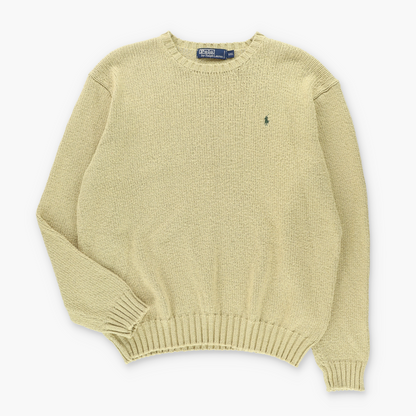 RALPH LAUREN POLO Beige Terry Cloth Knit Sweater (XL-XXL)