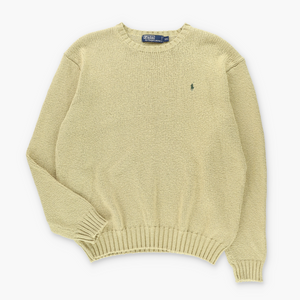RALPH LAUREN POLO Beige Terry Cloth Knit Sweater (XL-XXL)