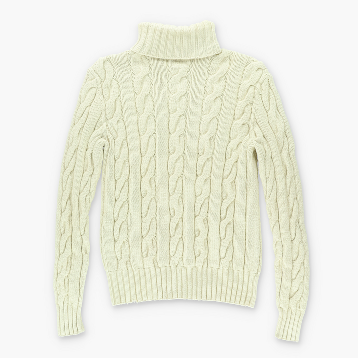 RALPH LAUREN POLO Fisherman Turtle Neck Hand Knit Sweater (M)