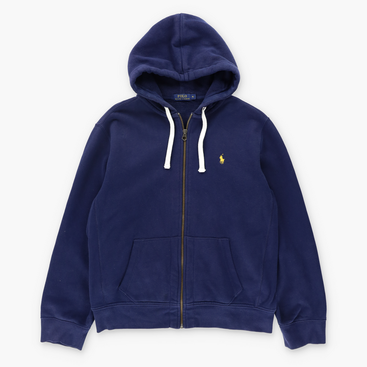 RALPH LAUREN POLO Navy Blue Full Zip Hoodie Sweatshirt (L)