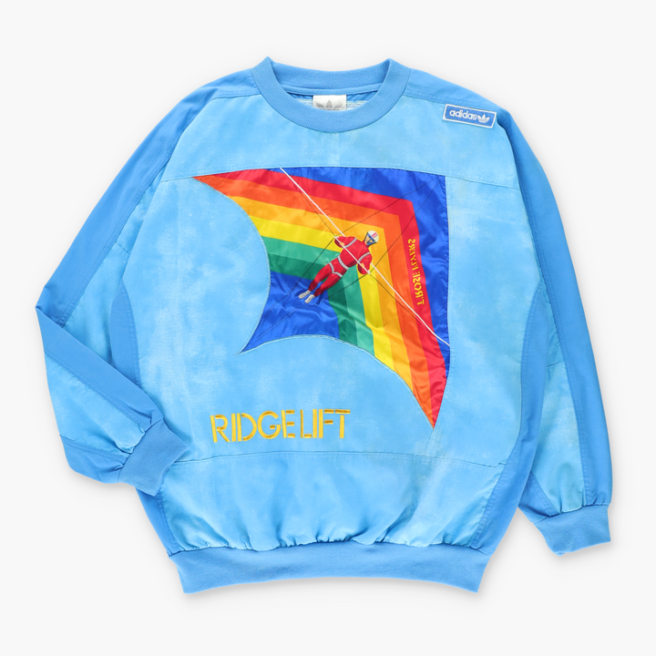 Vintage ADIDAS 80s 'T-Rose Flyers' Kelly Ridge Paragliding Sweatshirt (L)