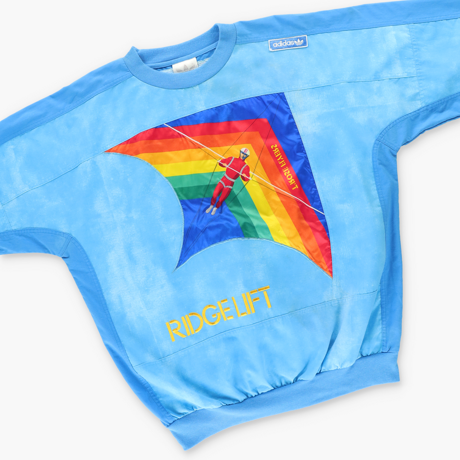 Vintage ADIDAS 80s 'T-Rose Flyers' Kelly Ridge Paragliding Sweatshirt (L)