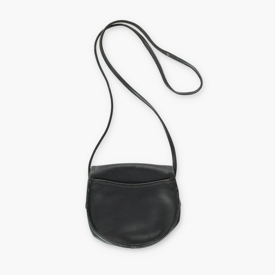 Vintage COACH 'Casey' Black Leather Crossbody Bag USA Made