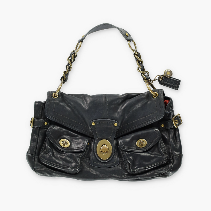 COACH Legacy 'Leigh' 65th Anniversary Black Leather Shoulder Bag