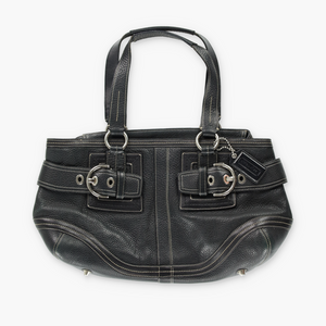 COACH 'Hampton Satchel' 02764 Back Pebble Leather Tote Bag