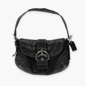 COACH 'Soho' 9247 Black Leather Hobo Shoulder Bag