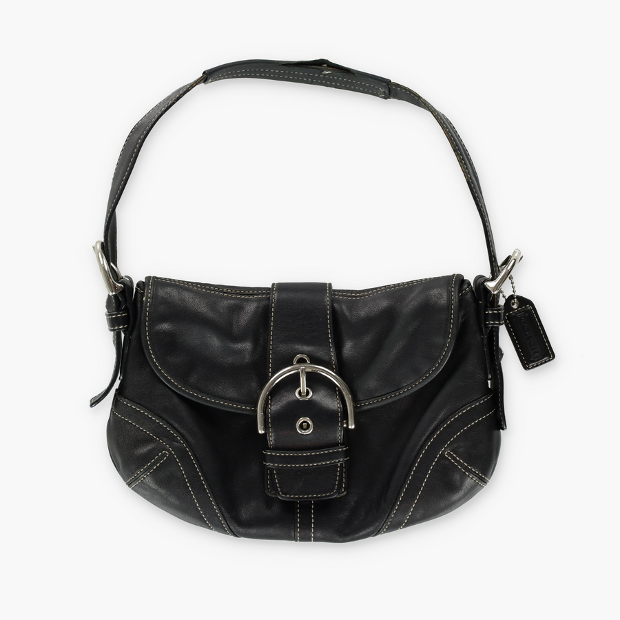 COACH 'Soho' 9247 Black Leather Hobo Shoulder Bag