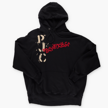 RALPH LAUREN POLO Embroidered Spell Out Black Hoodie Sweatshirt (XXL-XXXL)
