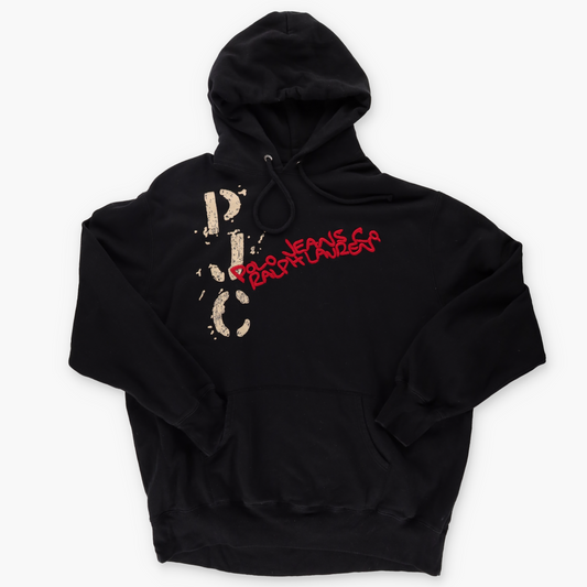 RALPH LAUREN POLO Embroidered Spell Out Black Hoodie Sweatshirt (XXL-XXXL)