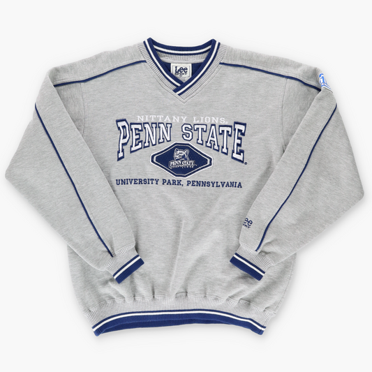 LEE Penn State Nittany Lions Embroidered Grey Varsity Sweatshirt (M)