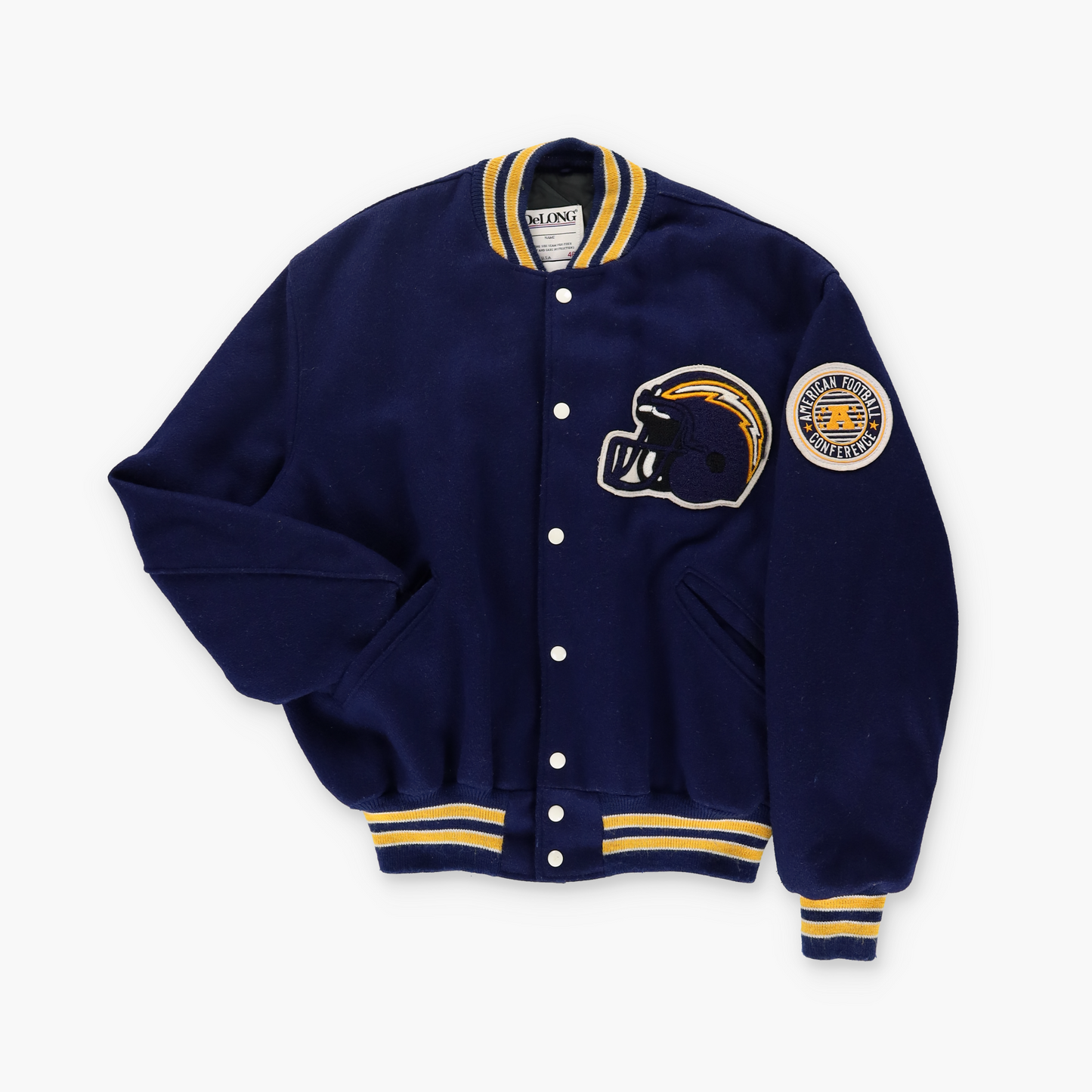 San Diego Chargers NHL USA Made DELONG Varsity Bomber Jacket (XL)
