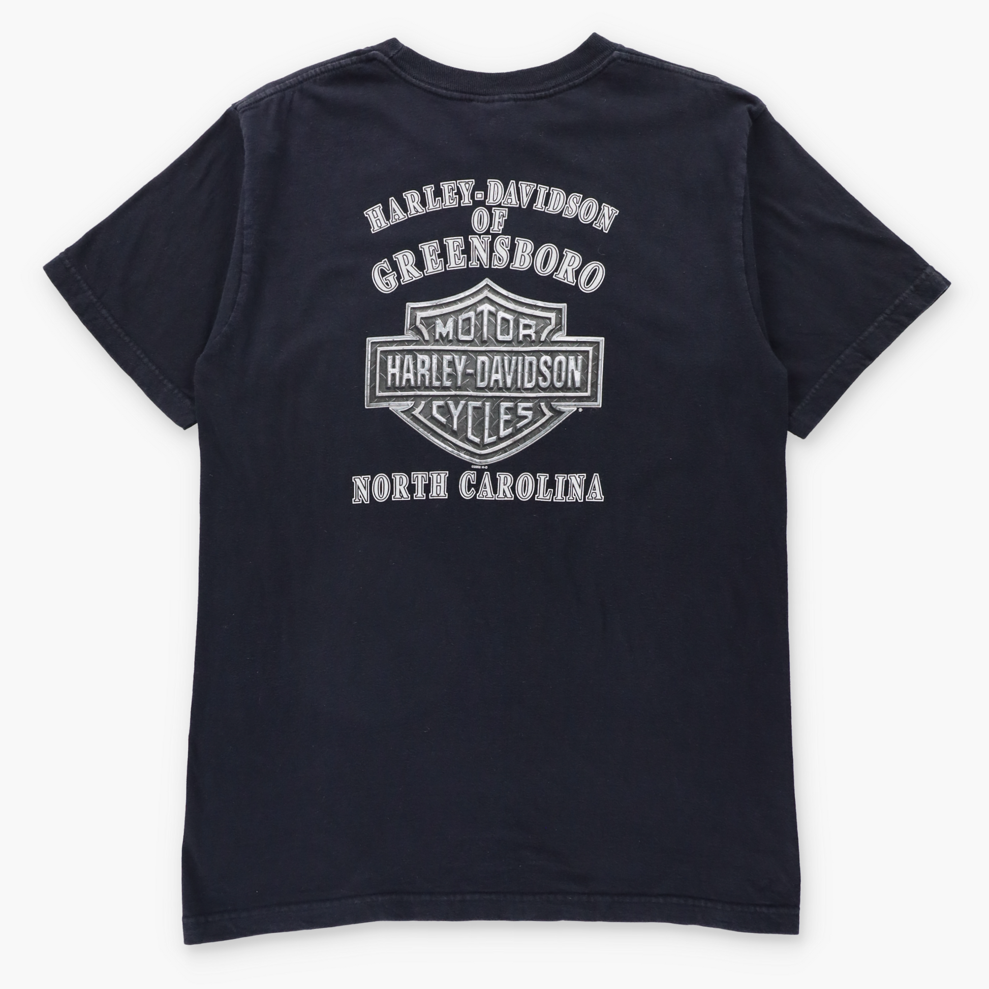 Vintage HARLEY DAVIDSON North Carolina USA Made Black Y2K Tee (L TALL) ***COCO Vintage Sole Melbourne