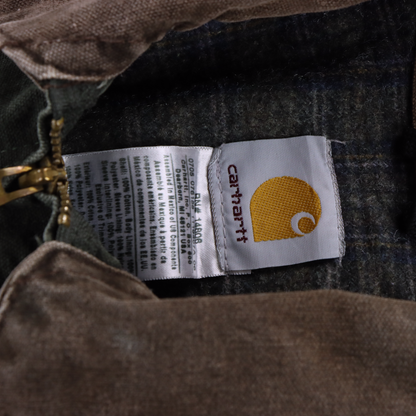 CARHARRT J97 MOS 'Detroit' Blanket Lined Khaki & Brown Canvas Jacket (L)