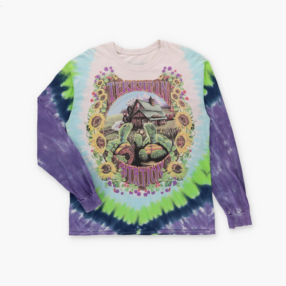 LIQUID BLUE Multicolour Tie Dye Terrapin Station The Grateful Dead 1999 Long Sleeve Tee (XL)