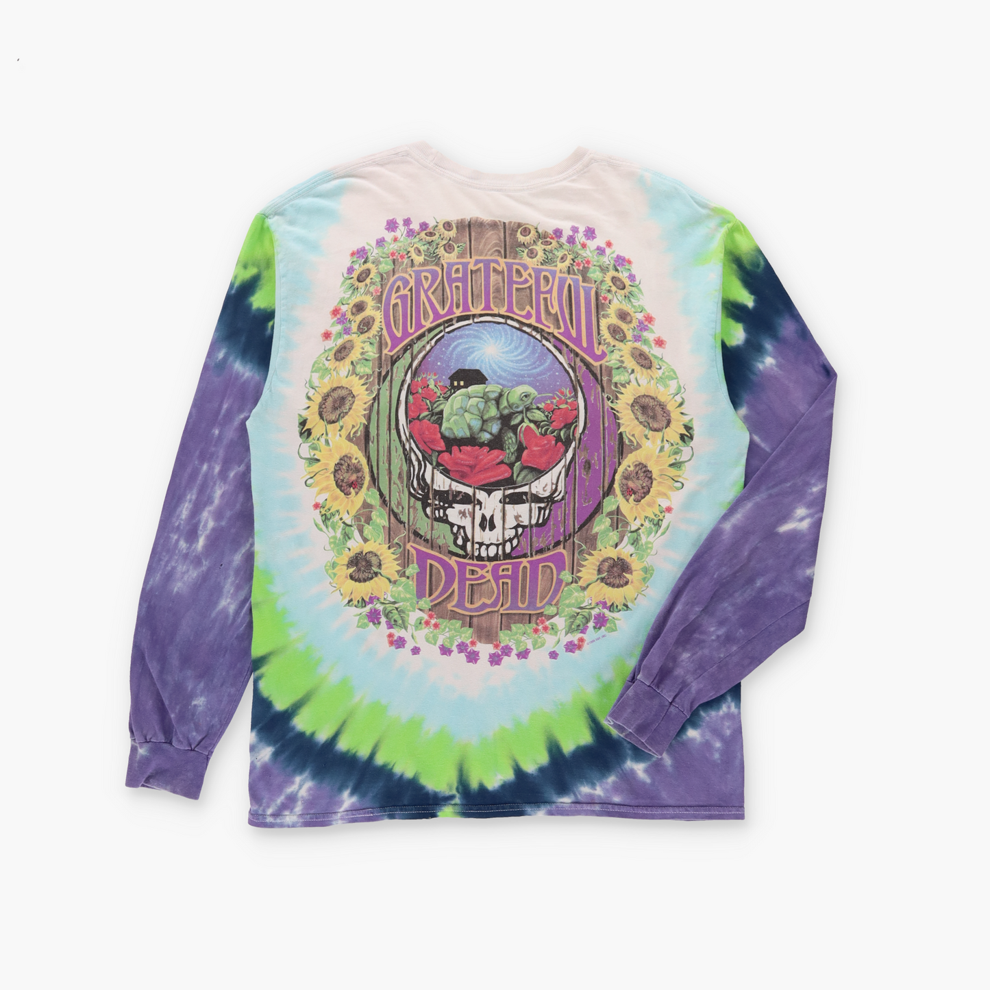 LIQUID BLUE Multicolour Tie Dye Terrapin Station The Grateful Dead 1999 Long Sleeve Tee (XL)