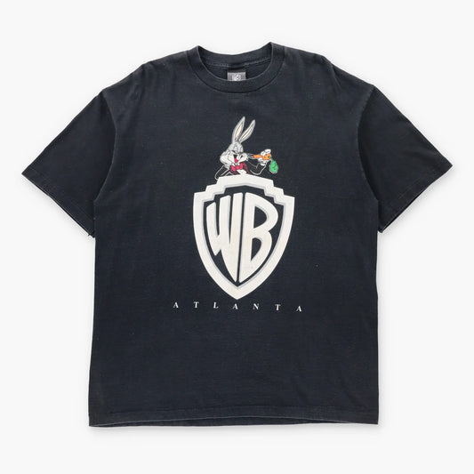 Vintage WARNER BROTHERS Bugs Bunny USA Made Black Single Stitch Atlanta Tee (XL) ***COCO Vintage Sole Melbourne