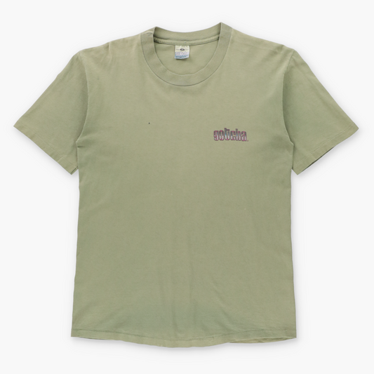 Vintage 90s GOTCHA Single Stitch USA Made Sage Green Surfer Tee (M) Vintage Sole Melbourne