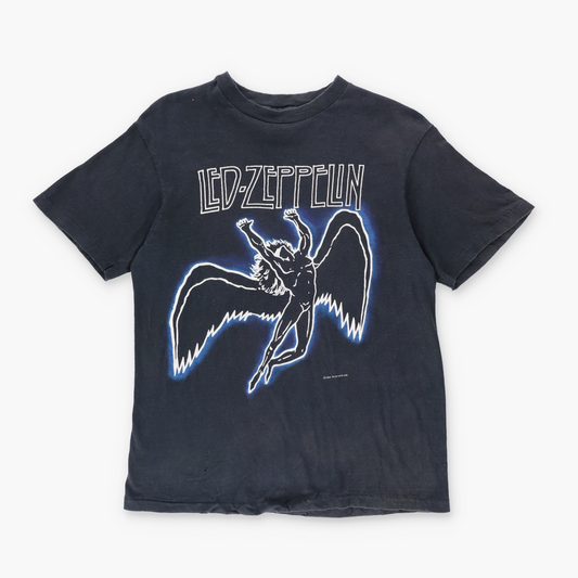 1984 LED ZEPPLIN Angel Grey Single Stitch Rock Band Tee (M) *Aubany