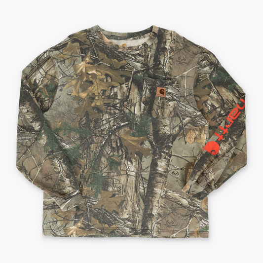 CARHARRT X REALTREE Camouflage Long Sleeve Pocket Tee (M-L)