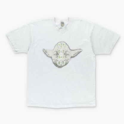 1996 STAR WARS Yoda Face Grey USA Made Tee (XXL-XXXL)