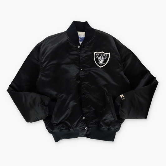 STARTER Las Vegas Raiders USA Made NFL Black & White Jacket (XL)