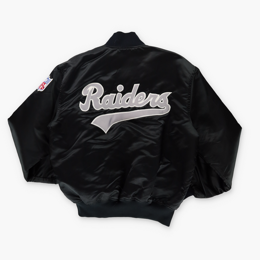 STARTER Las Vegas Raiders USA Made NFL Black & White Jacket (XL)