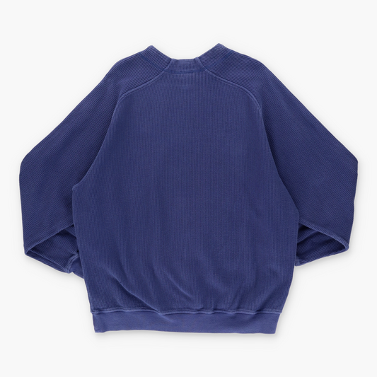 NIKE Embroidered Swoosh Corduroy Blue & White Sweatshirt (XL)